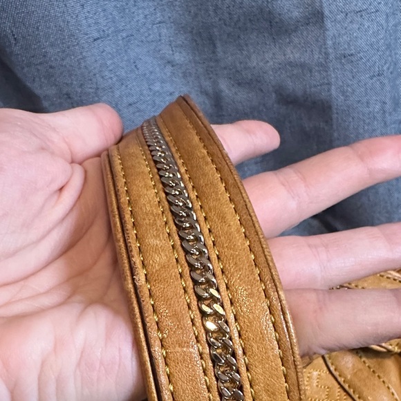 L.A.M.B. Tan Leather Bowler Bag - Picture 5 of 7